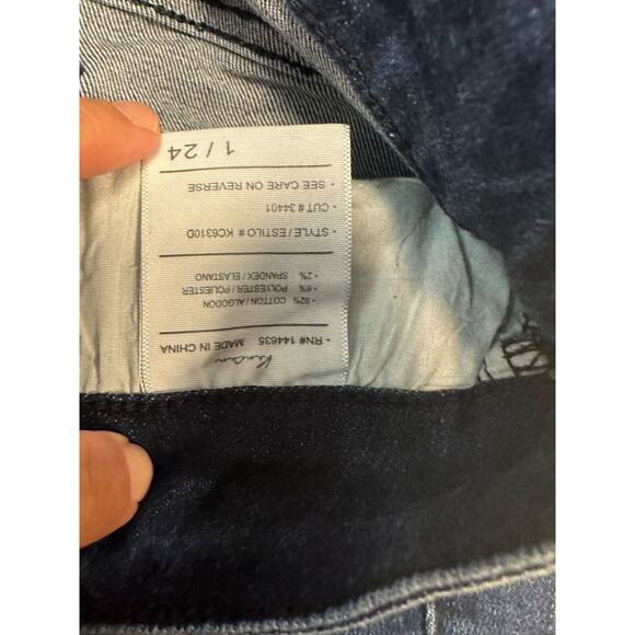 Kancan Jeans Womens 1/24 Buffalo Plaid Patch Distressed Ripped Stretch Ankle B3 - Picture 7 of 7